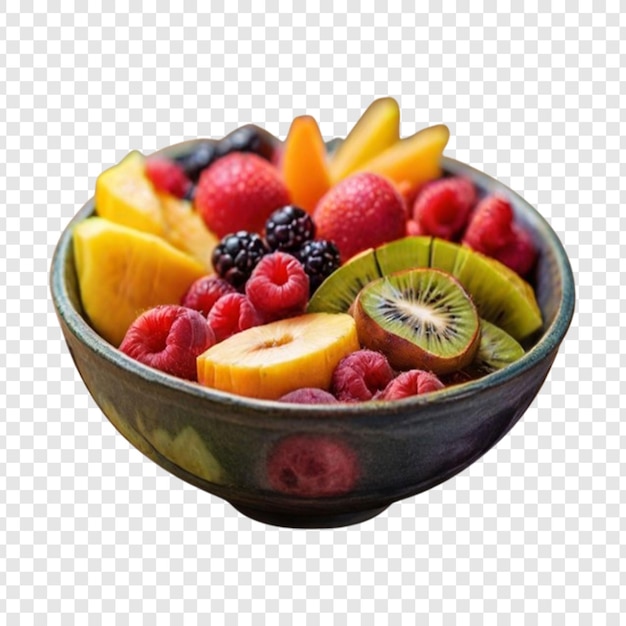 PSD free psd mezcla frutas en un cuenco png aislado sobre un fondo transparente