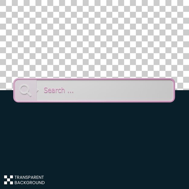 Free PSD pink search 3d rendering