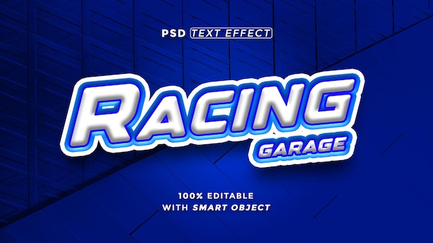 Free PSD Racing efeito de estilo de texto editável