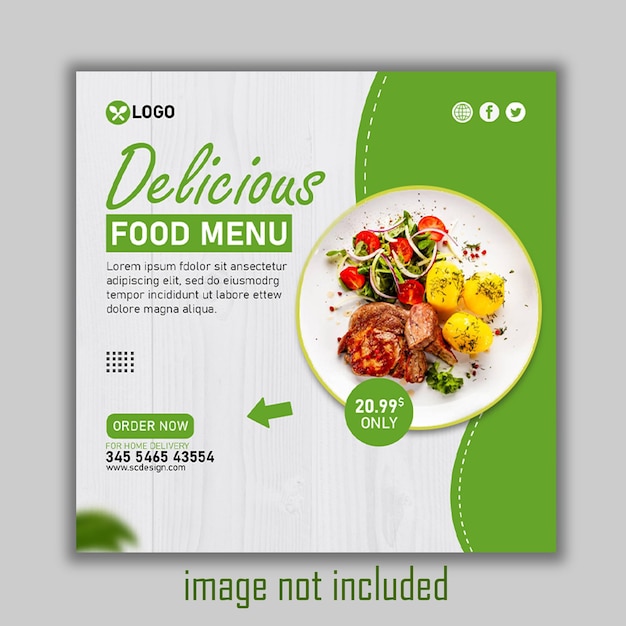 Free psd social media food post