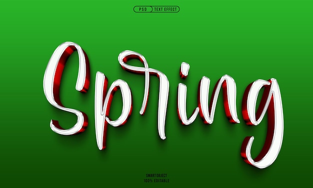 Free psd spring text style effect