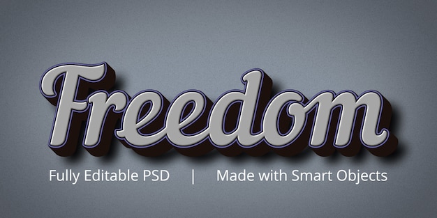 Freedom editable text style effect mockup