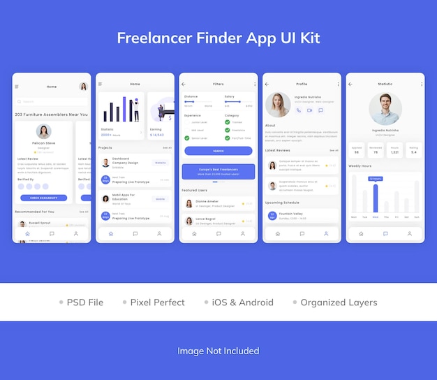 Freelancer finder app ui kit