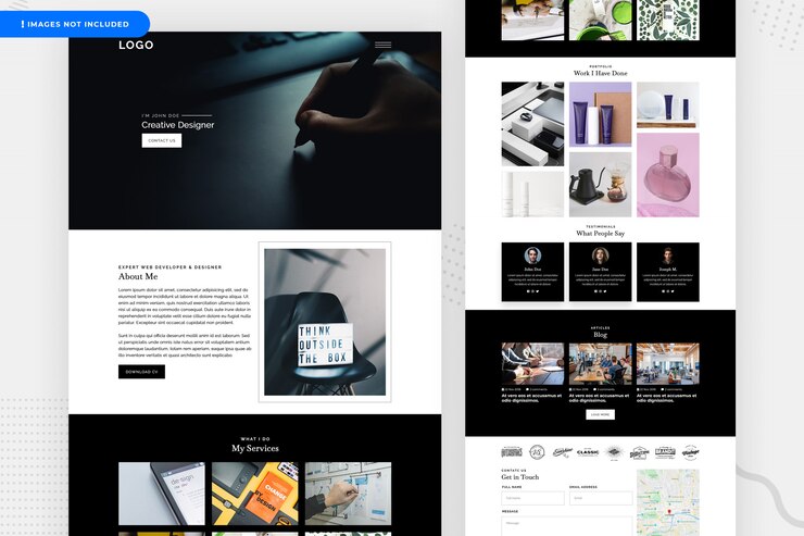 PSD freiberufler landing page design