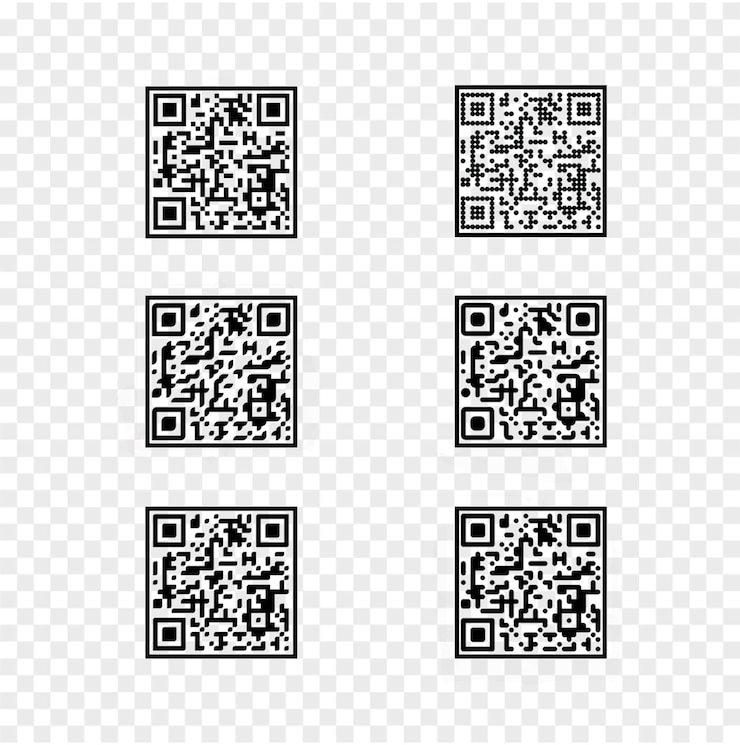 PSD freie psd-6-typ durchsichtige qr-code-design