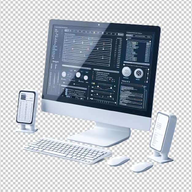 PSD freie psd realistisches computerdesign isoliert auf transparentem hintergrund