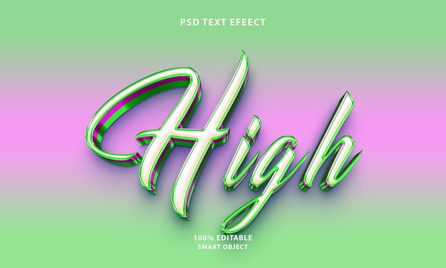 PSD freier psd-hochtext-stil-effekt