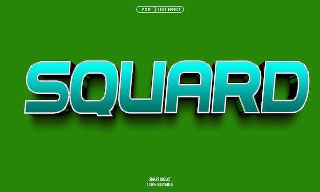 Freier psd squard-Text-Stil-Effekt