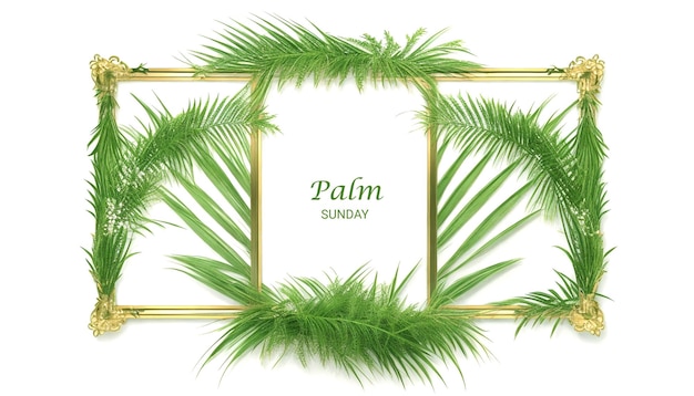 Freier Vektor-realistischer Rahmen Palm Sunday