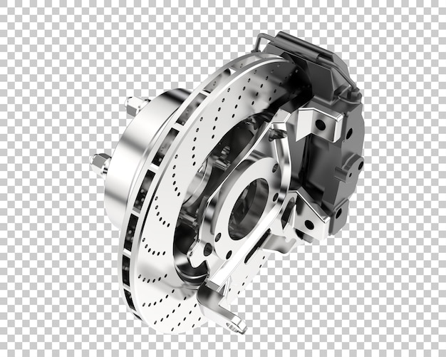 Freios isolados na ilustração de renderização 3d de fundo transparente