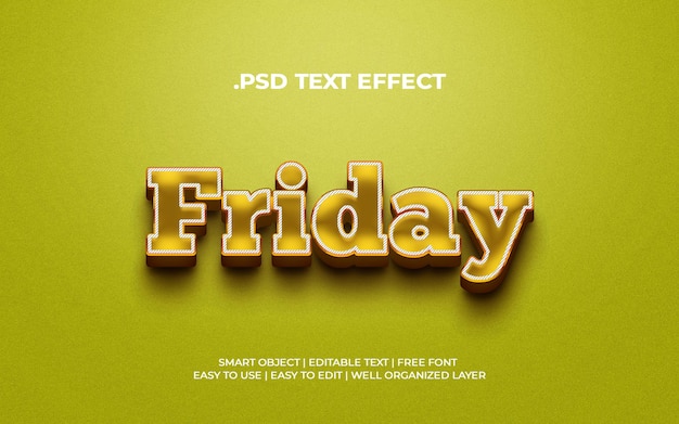 Freitag 3D-Texteffektstil