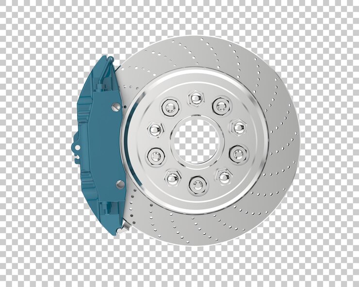 PSD freni isolati su sfondo trasparente 3d rendering illustrazione