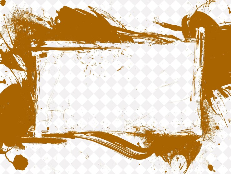 PSD frente de marco abstracto con diseños no representativos y diseños abstractos png creativos