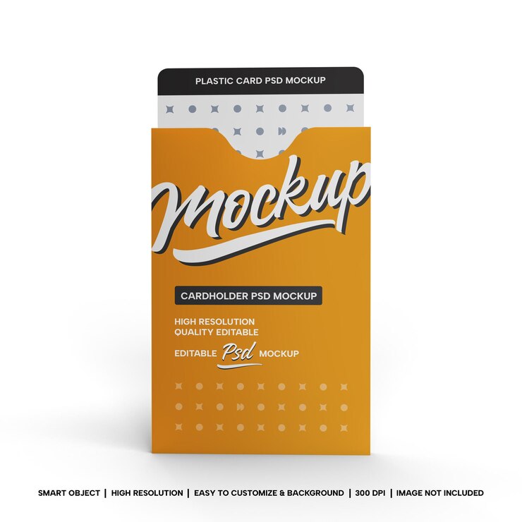 Frente de Mockup de Tarjeta con Titular de Tarjeta