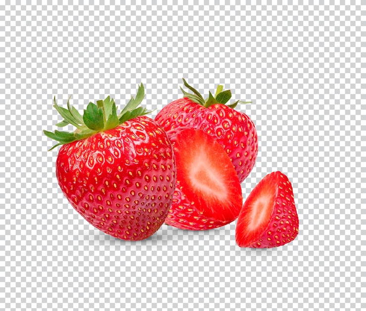 Fresas frescas aisladas PSD Premium