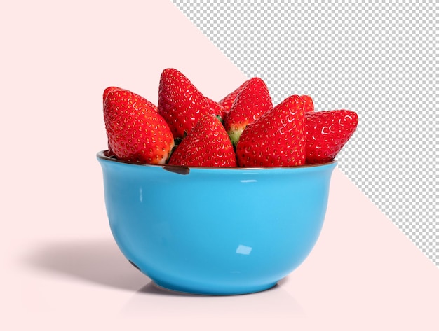 Fresas frescas en un tazón, maqueta