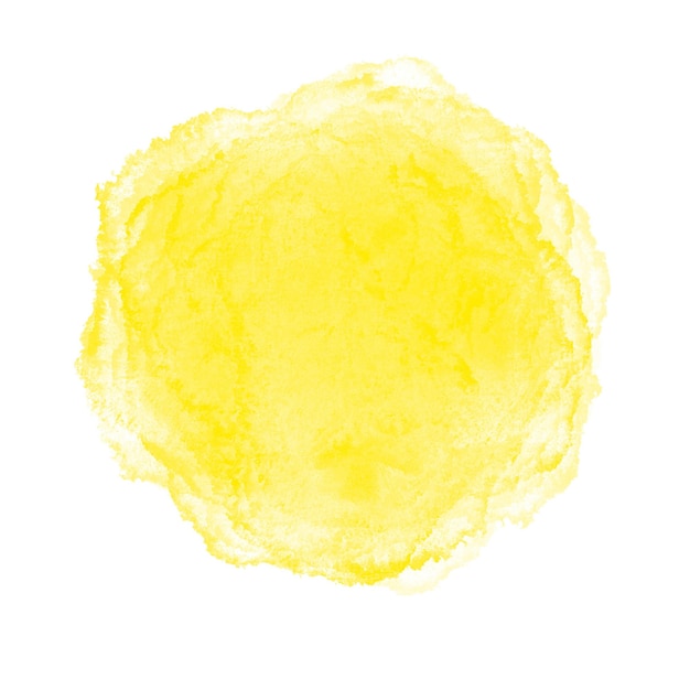 Fresco círculo de pincel amarelo