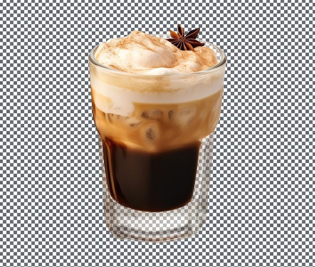 Fresco e magnifico caffè caldo isolato su uno sfondo trasparente