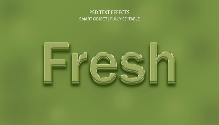 PSD fresco efecto de texto 3d editable psd