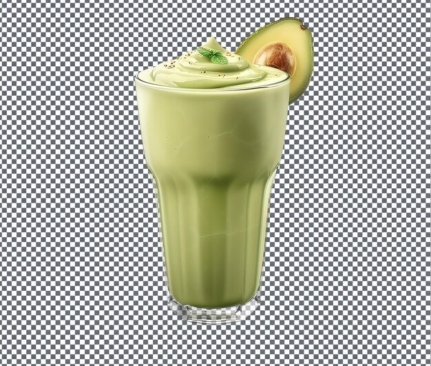 PSD fresco y hermoso lassi de aguacate aislado sobre un fondo transparente