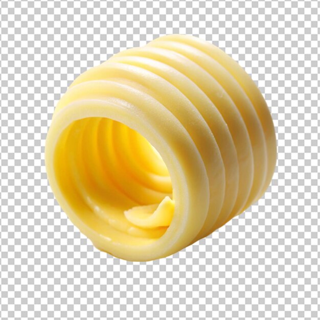 fresh butter curl isolated on transparent background
