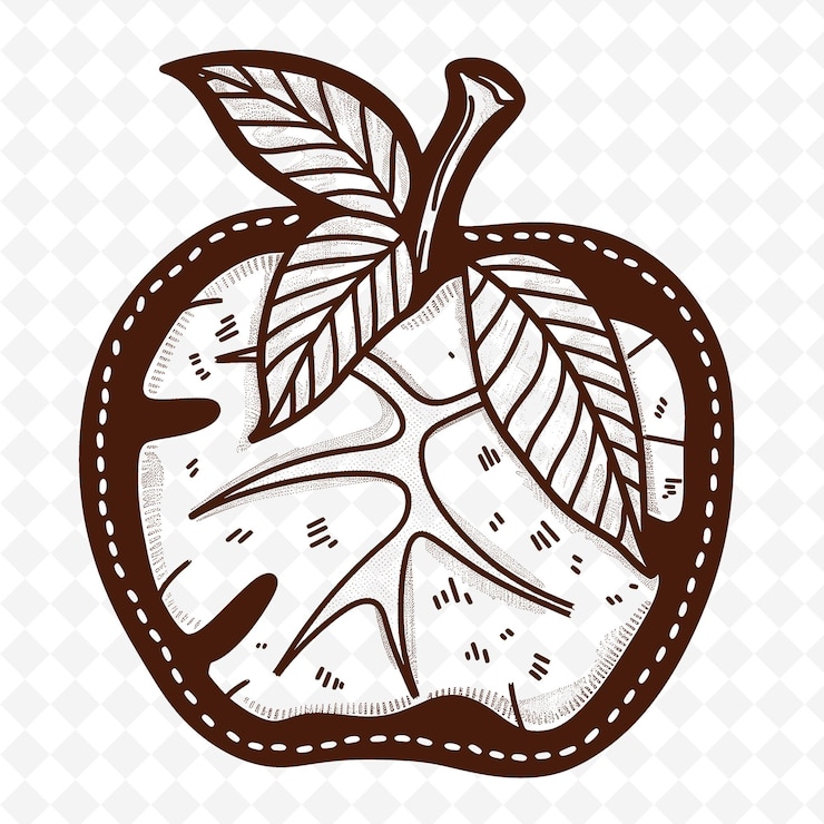 PSD fresh cashew apple patch-logo mit genähten rändern und tropi-kreativ- und minimalistischen vektordesigns
