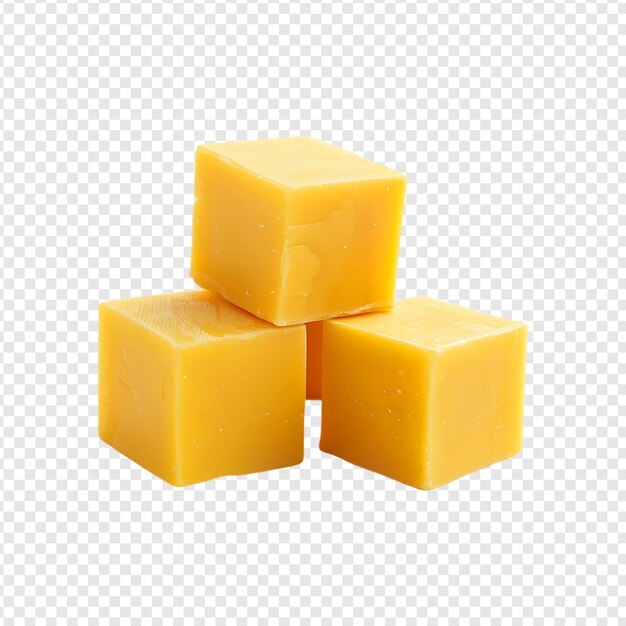 fresh cheese slice isolated on a transparent background by ai generative