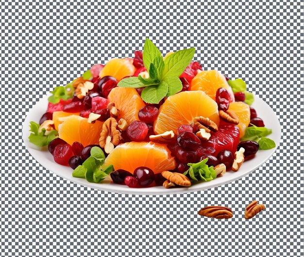 PSD fresh cranberry salad isolated on transparent background