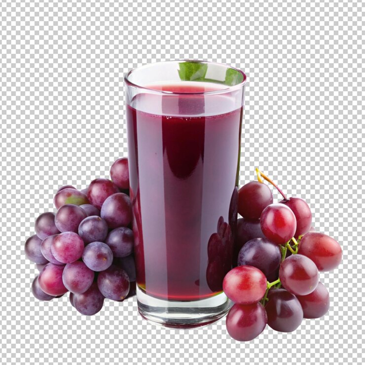 PSD fresh grape juice in glass