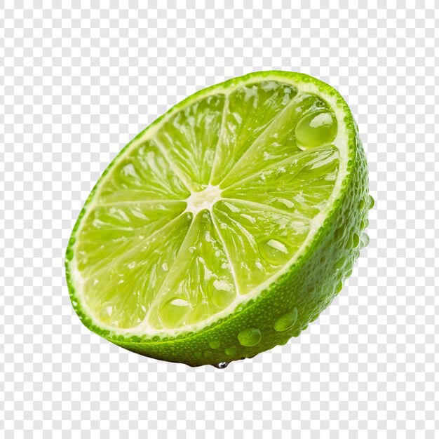 Fresh Lime Slice isolato su un file PNG di sfondo trasparente