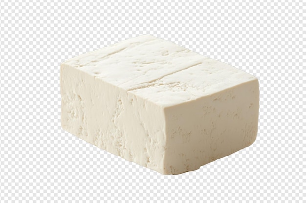 Fresh Tofu Block with Isolated Background with isolated on transparent background