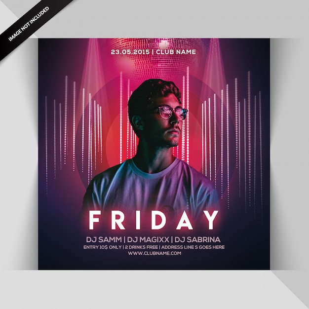 Friday night flyer para instagram