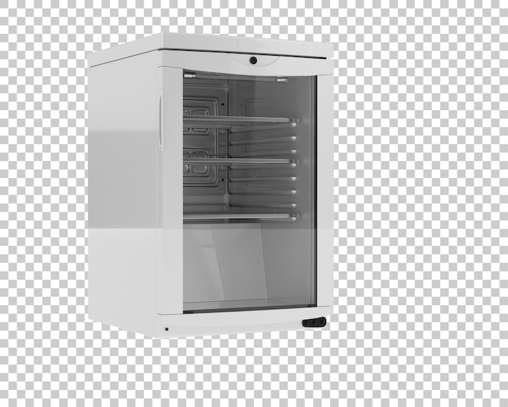 PSD frigorifero isolato su sfondo trasparente illustrazione del rendering 3d