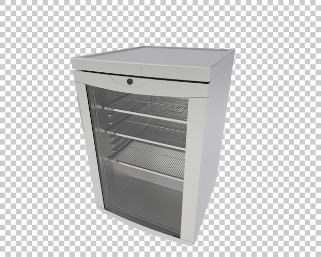 Frigorifero isolato su sfondo trasparente illustrazione del rendering 3d
