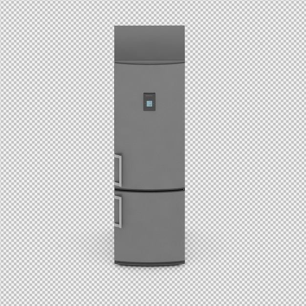 Frigorífico isométrico 3D aislado
