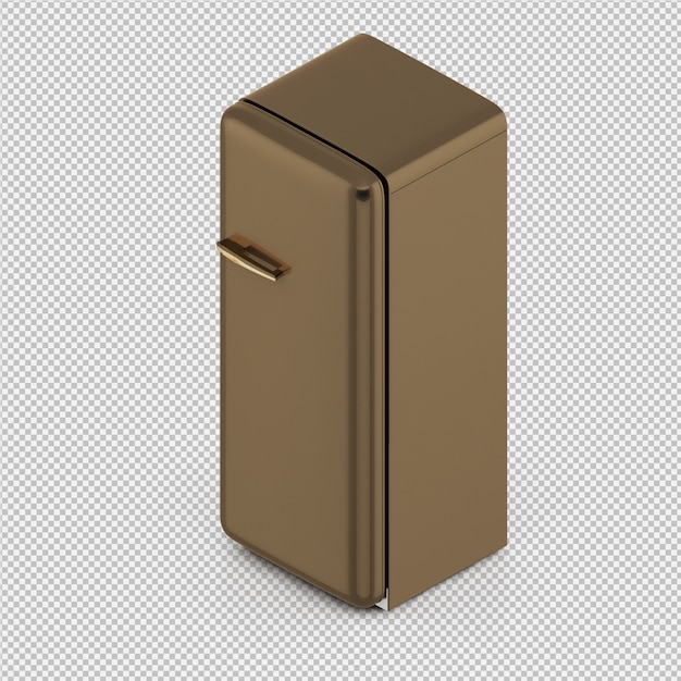 Frigorífico isométrico 3D aislado