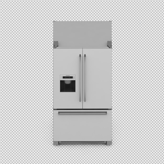 Frigorífico isométrico 3D aislado
