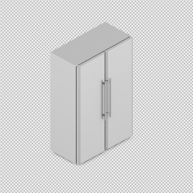 Frigorífico isométrico 3D aislado