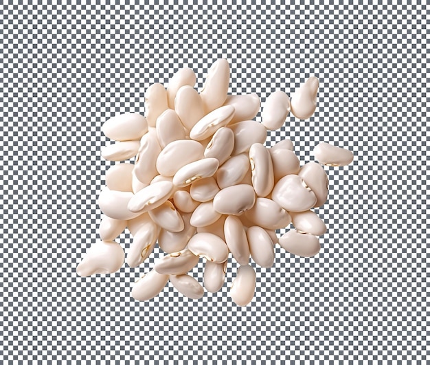frijoles blancos aislados sobre un fondo transparente