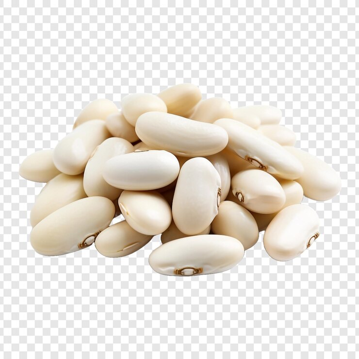 PSD frijoles blancos frescos png aislados sobre fondo transparente