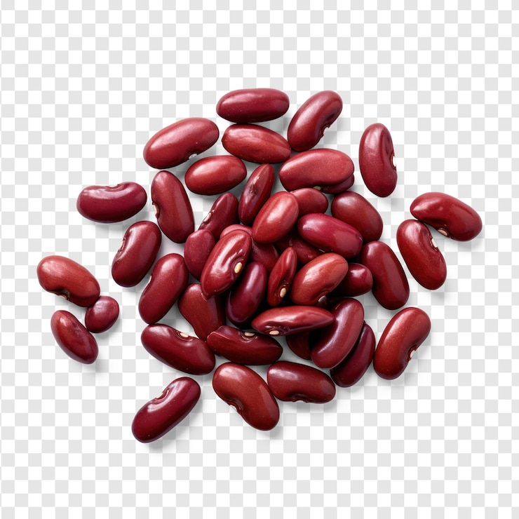 PSD frijoles rojos sobre fondo de transparencia psd