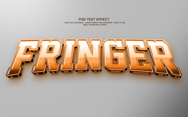 FRINGER - Efeito de texto 3D