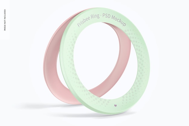 Frisbee Ring Mockup, Leaned