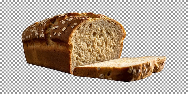 Frisch gebackenes Brot isoliert auf transparentem Hintergrund