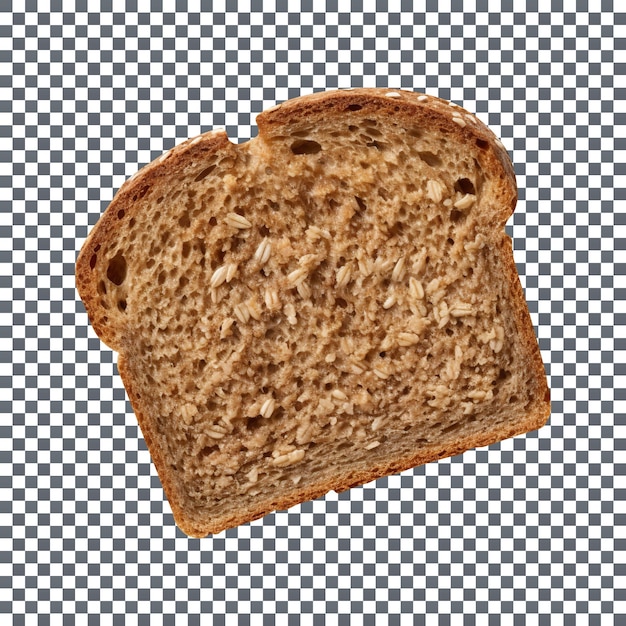 Frisch gebackenes Vollkornbrot, isoliert auf durchsichtigem Hintergrund