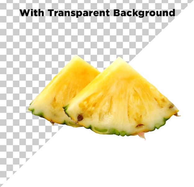 Frische Ananas-Fruchtscheiben auf durchsichtigem Hintergrund PSD PNG
