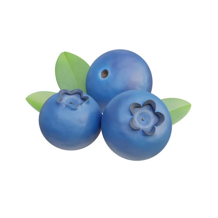 PSD frische blaubeere 3d-ikonenfrucht