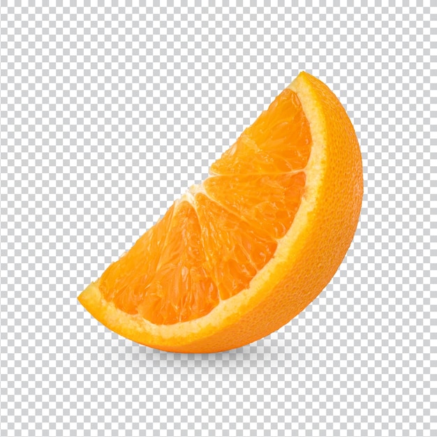 Frische orange in scheiben geschnitten isoliert premium psd