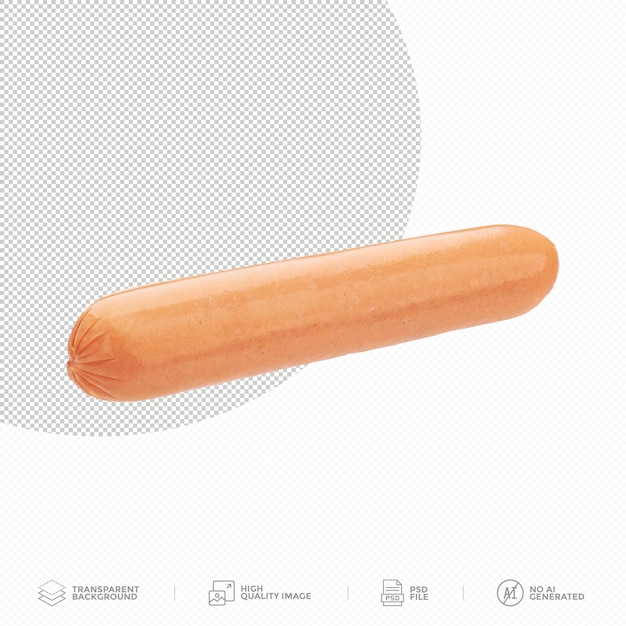 Frische Würstchen auf durchsichtigem Hintergrund