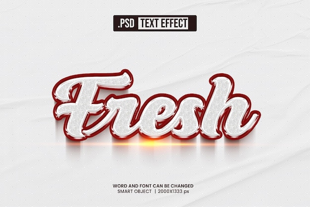 Frischer 3D-Texteffekt